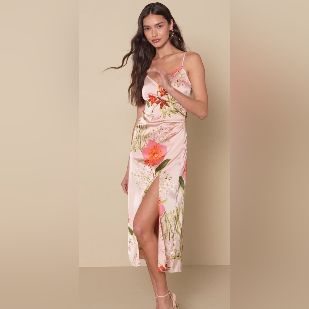 Lulu’s XL satiny-smooth, slip dress